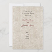 Weinflasche, Trauben, Korkenzieher und Korken Einladung (Rückseite)