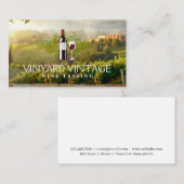Weinflasche und Glas | Anwesen Visitenkarte (Vorne/Hinten)