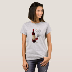 Weinflasche- und Glas-Illustration T-Shirt