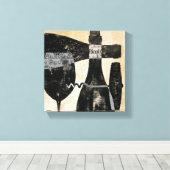 Weinflasche und Glas Leinwanddruck (Insitu (Holzboden))