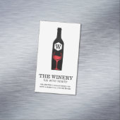 Weinflasche und Glas | Lux | Textur Magnetische Visitenkarte (Beispiel)