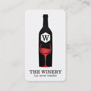 Weinflasche und Glas Lux Textur Visitenkarte