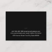 Weinflasche und Glas Schwarz und Weiß Visitenkarte (Rückseite)
