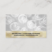 Weinflasche und Glas | Trauben und Käse Visitenkarte (Rückseite)