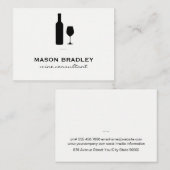 Weinflasche und Glas Visitenkarte (Vorne/Hinten)