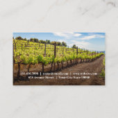 Weinflasche und Glas | Weinberg Visitenkarte (Rückseite)