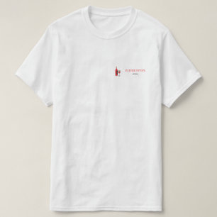 Weinflasche und Glas weiß T-Shirt