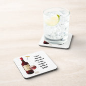 Weinflasche und Glasdarstellung Getränkeuntersetzer (Rechte Seite)