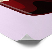 Weinflasche und Glasdarstellung Poster (Ecke)