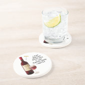 Weinflasche und Glasdarstellung Untersetzer (Seite)
