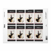 Weinflasche und Glasflaschenaufkleber (Vorne)