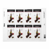 Weinflasche und Glasflaschenaufkleber (Vorne)