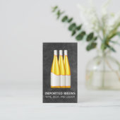 Weinflasche und -schiefer visitenkarte (Stehend Vorderseite)