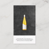 Weinflasche und -schiefer visitenkarte (Rückseite)