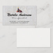 Weinflasche und Trauben Visitenkarte (Vorne/Hinten)