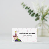 Weinflasche und Trauben | Wein | Weinberge Visitenkarte (Stehend Vorderseite)