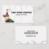 Weinflasche und Trauben | Wein | Weinberge Visitenkarte (Vorne/Hinten)