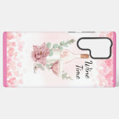 Weinflasche und Weinglas Weinlese Weinzeit Samsung Galaxy Hülle (Rückseite (Horizontal))