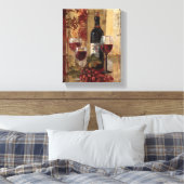 Weinflasche und Weingläser Leinwanddruck (Insitu (Schlafzimmer))