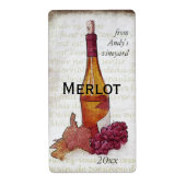 Weinflasche und Weinkleber (Vorne)