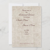 Weinflasche und Weintrauben - Abendessen Probe Einladung (Rückseite)