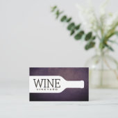 Weinflasche | Vintager Hintergrund Visitenkarte (Stehend Vorderseite)