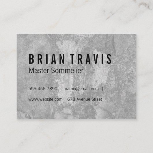 Weinflasche Visitenkarte (Rückseite)