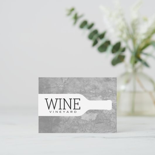 Weinflasche Visitenkarte (Stehend Vorderseite)