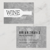 Weinflasche Visitenkarte (Vorne/Hinten)