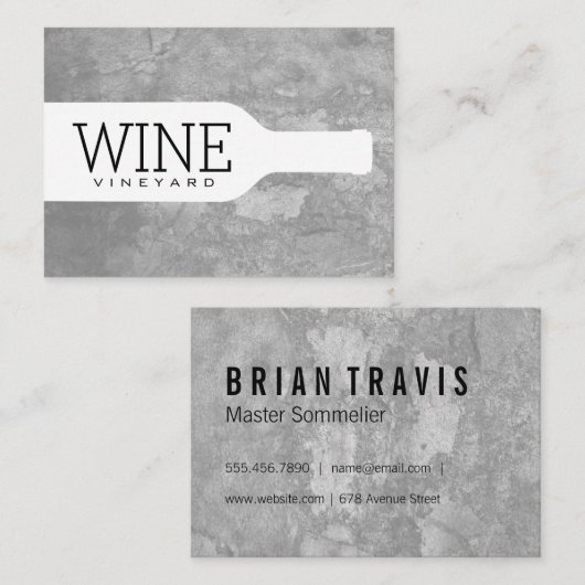 Weinflasche Visitenkarte (Vorne/Hinten)