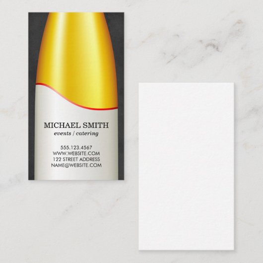 Weinflasche Visitenkarte (Vorne/Hinten)