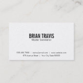 Weinflasche Visitenkarte (Rückseite)