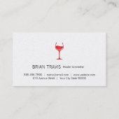 Weinflasche Visitenkarte (Rückseite)