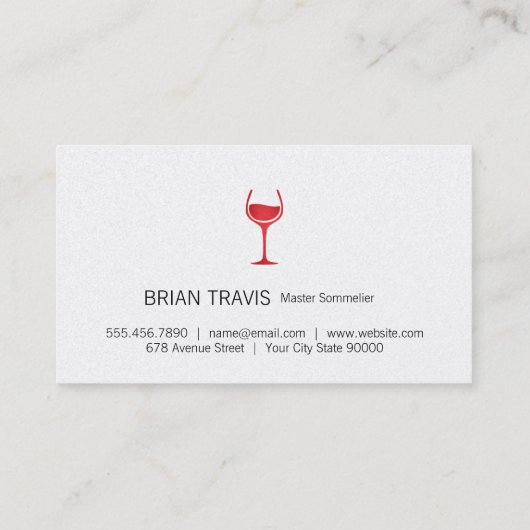 Weinflasche Visitenkarte (Rückseite)