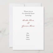 Weinflasche, Weintrauben und Weingläser Einladung (Rückseite)