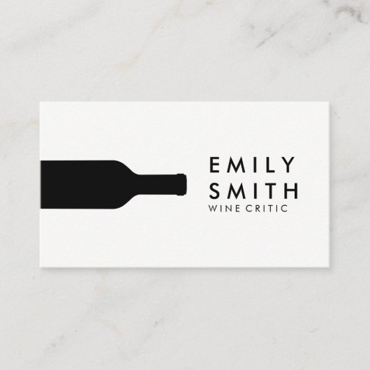 Weinflasche | Weintrauben Visitenkarte (Vorderseite)