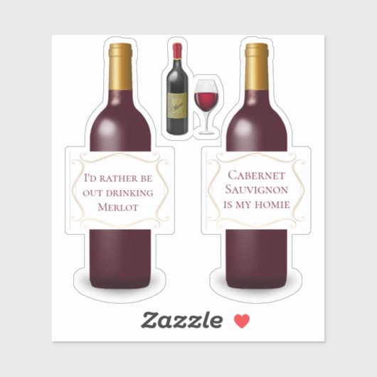 Weinflaschen Aufkleber (Blatt)