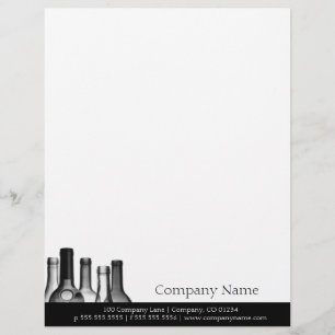 Weinflaschen Beruflicher Letterhead Briefkopf