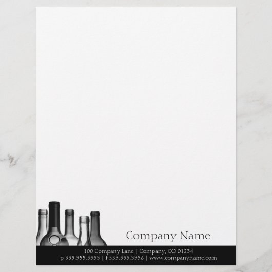 Weinflaschen Beruflicher Letterhead Briefkopf (Vorderseite)