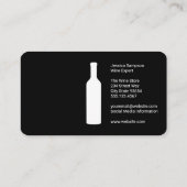 Weinflaschen | City Skyline Visitenkarte (Rückseite)