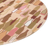 Weinflaschen, Erdfarben, heller Korallenuntergrund Schneidebrett (Ecke)