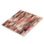 Weinflaschen, Erdfarben, Terrakotta-Hintergrund Fliese (Seite)