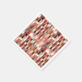 Weinflaschen, Erdfarben, Terrakotta-Hintergrund Serviette (Ecke)