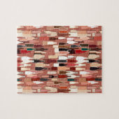 Weinflaschen, Erdfarben, Terrakottahintergrund Puzzle (Horizontal)