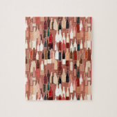 Weinflaschen, Erdfarben, Terrakottahintergrund Puzzle (Vertikal)