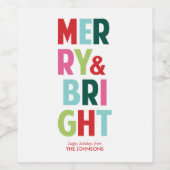 Weinflaschen-Etikett für Meran und Helle Ferien Weinetikett (Einzelnes Label)