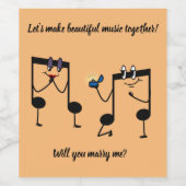 Weinflaschen-Etikett - Heiraten Sie mich? Weinetikett (Einzelnes Label)