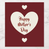 Weinflaschen-Etiketten für Muttertag Weinetikett (Einzelnes Label)