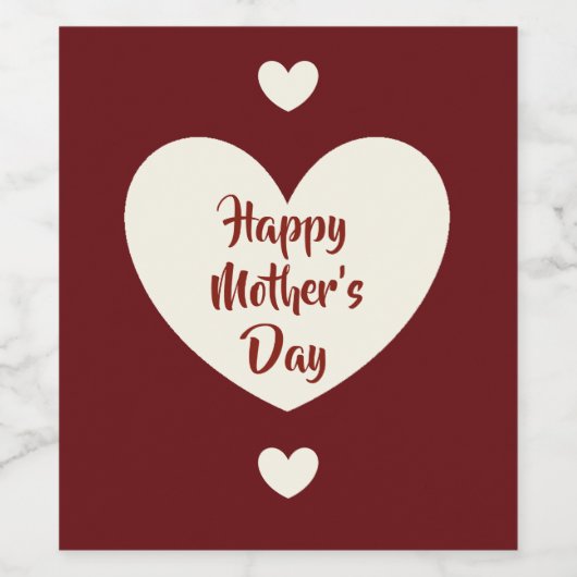 Weinflaschen-Etiketten für Muttertag Weinetikett (Einzelnes Label)