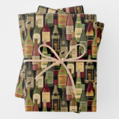 Weinflaschen Geschenkpapier Set (Beispiel)